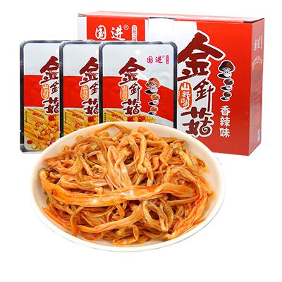 国进红油金针菇开袋即食小零食
