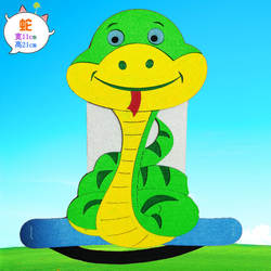 蛇年十二生肖面具动物头饰幼儿园表演道具儿童头套装扮牛虎兔龙