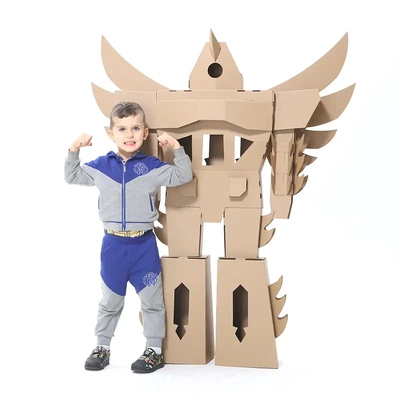 纸箱机器人模型儿童手工diy制作材料科技区角环创装饰道具小学生