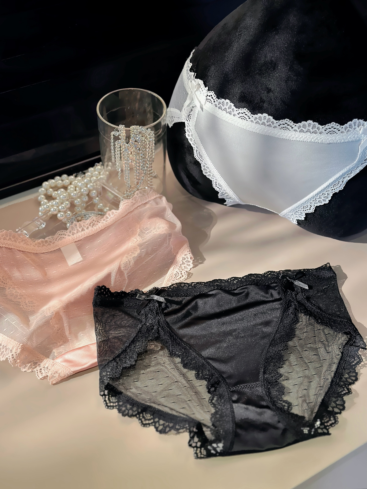 丝滑透明低腰夏季缎面月光柔情LA