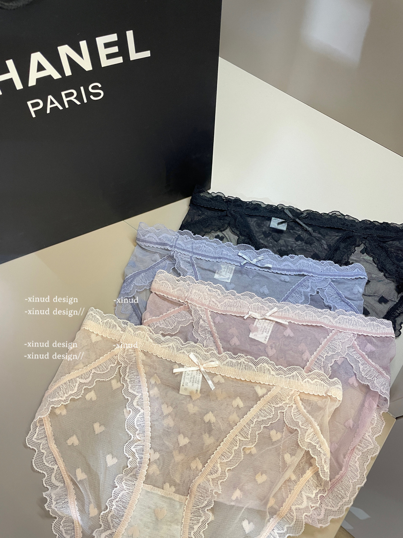 「LA」Doris·心动时刻 | 软线系列*甜美爱心波点网纱透气女内裤