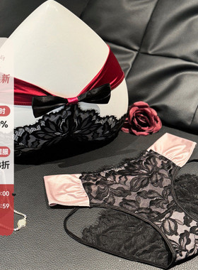 「LA」Cellie·温存烙印丨欲焰RED系列*蝴蝶结蕾丝美臀约会内裤女