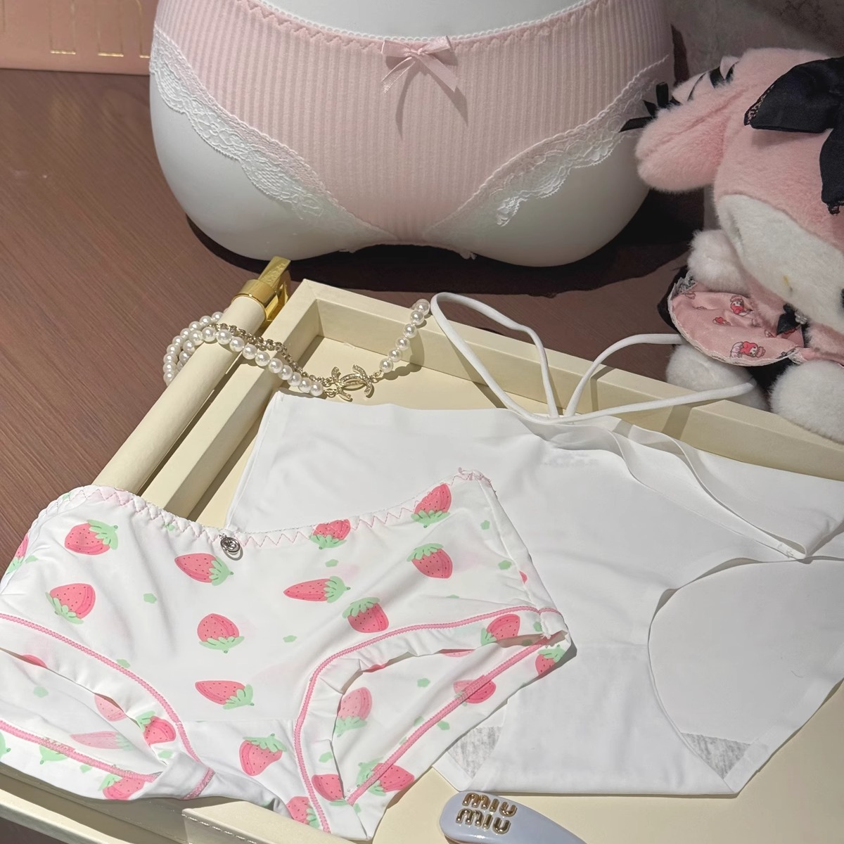 「LA」小美的舒适底牌*春款少女印花丝滑百搭无痕透气女内裤套盒