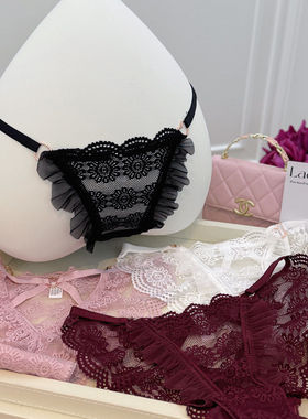 「LA」Lydia·柔软反派丨软线系列*纯欲蕾丝性感网纱高腰细带内裤