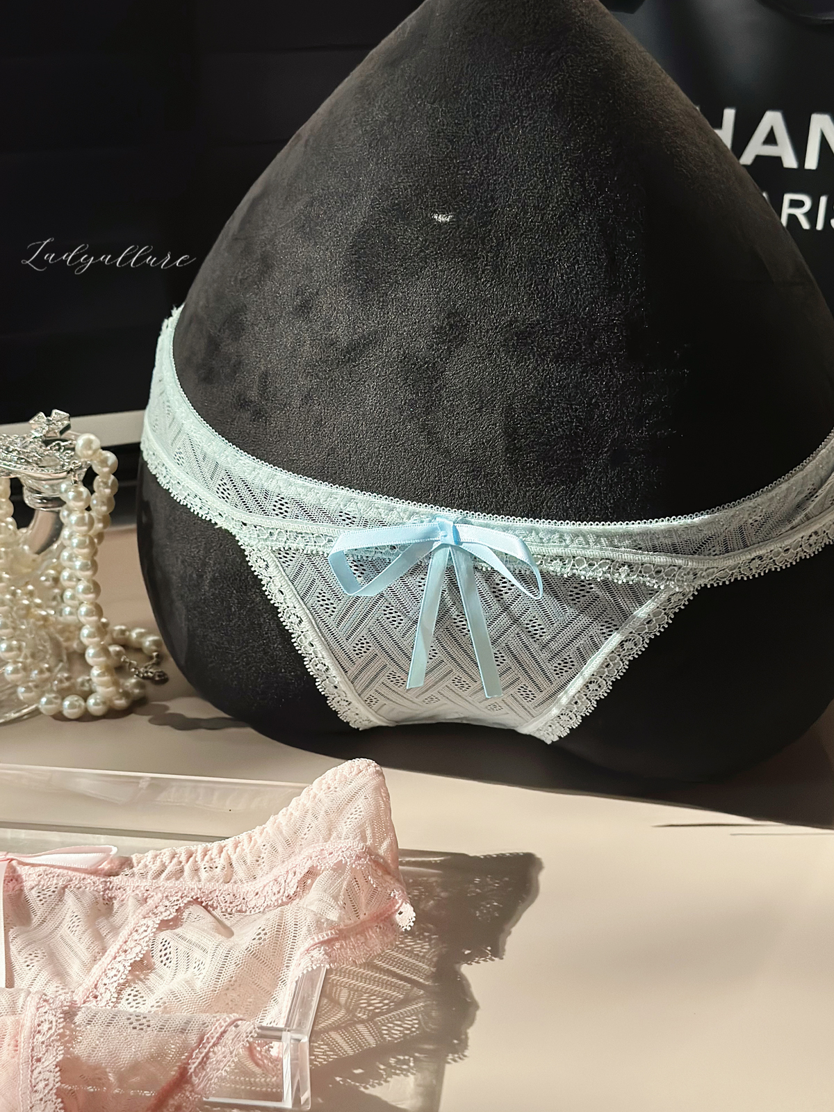 无痕网纱内裤法式中腰LA性感透气