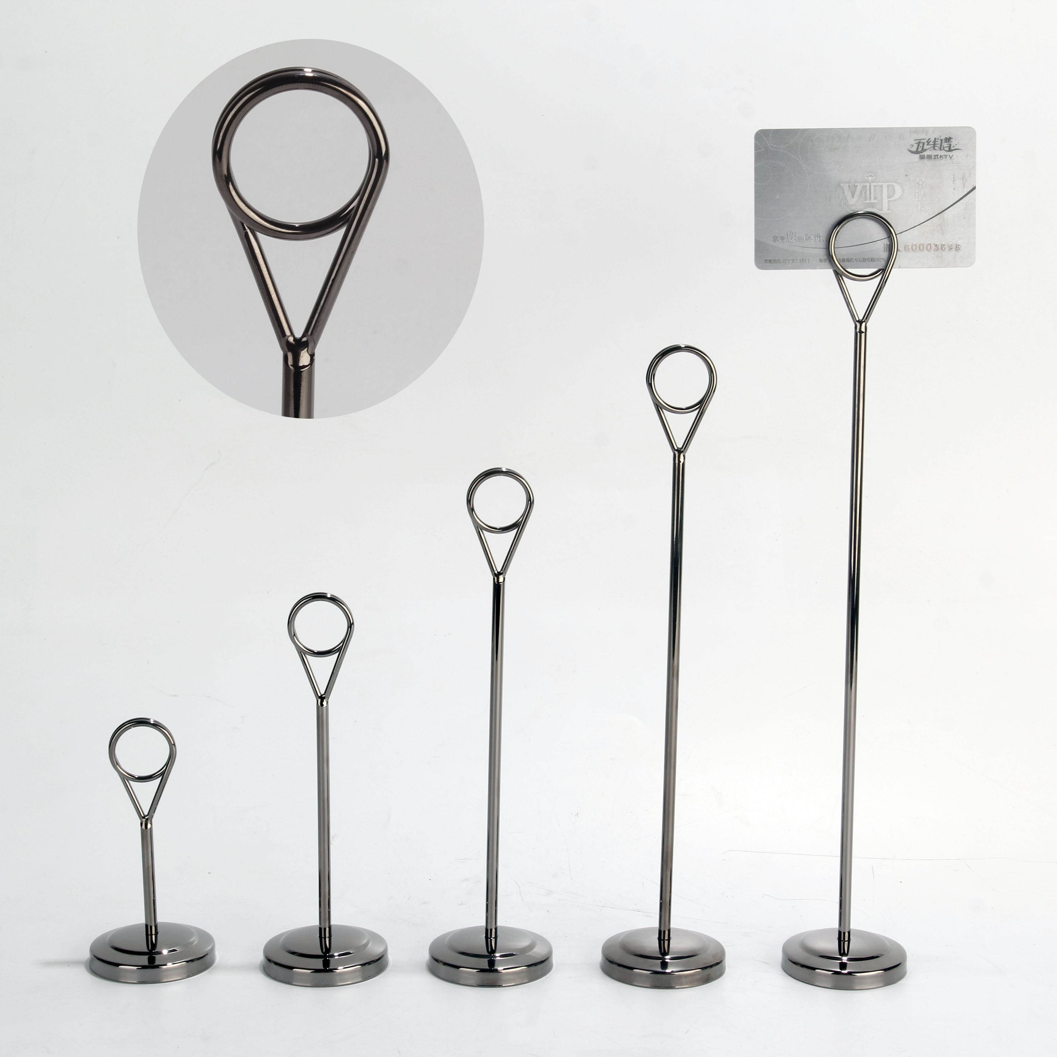 不锈钢创意桌号牌夹桌牌华莎