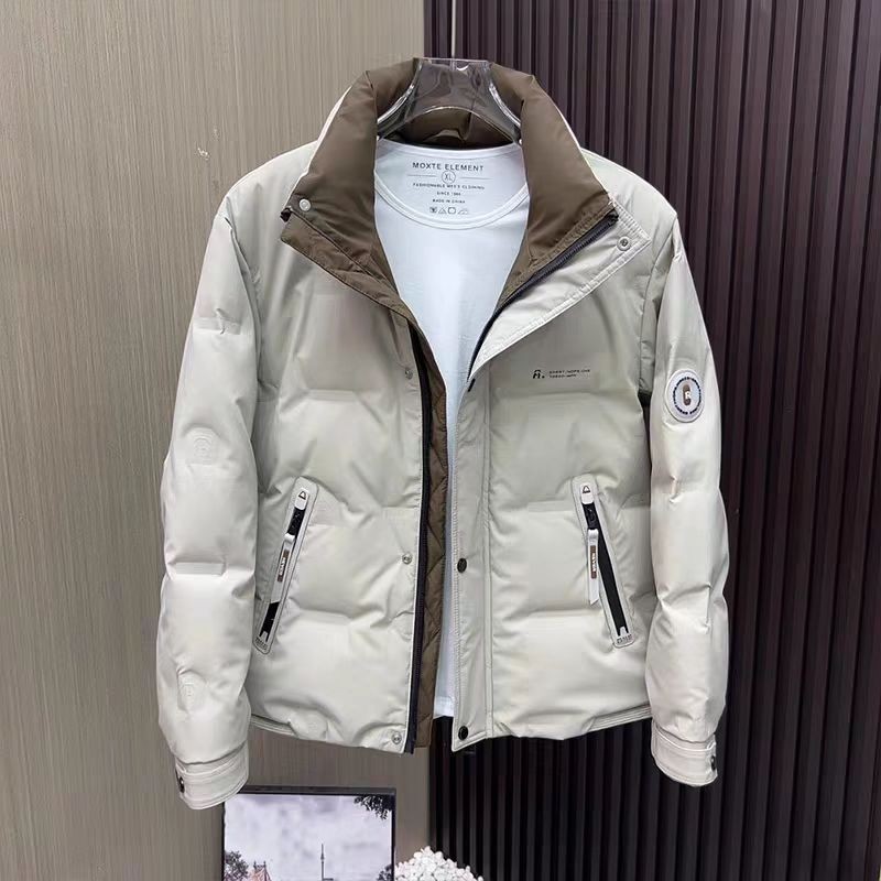 新标羽50绒服男短款美式潮流高街加厚保暖男鸭绒轻薄羽158 p135图片