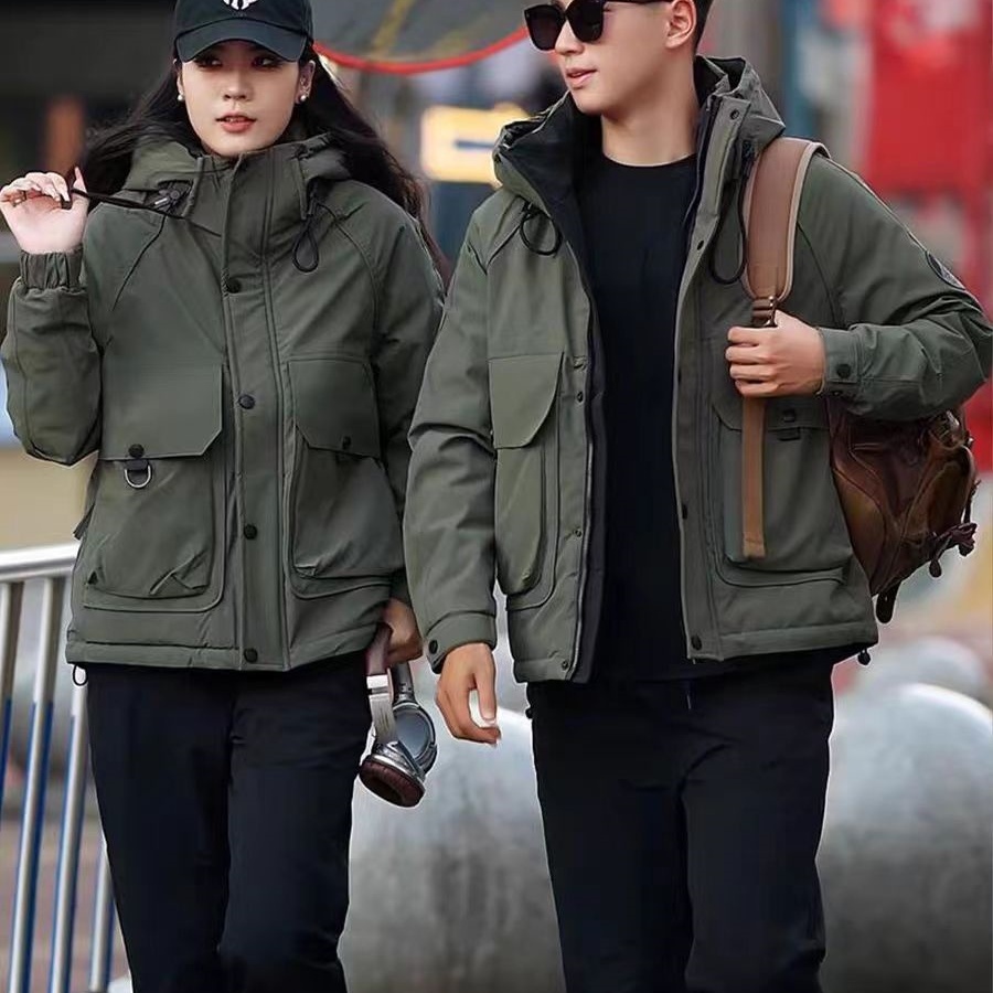 【50绒有报告】户外工装连帽工装男士羽绒服1078-1P170，男装羽绒服，星座1411A