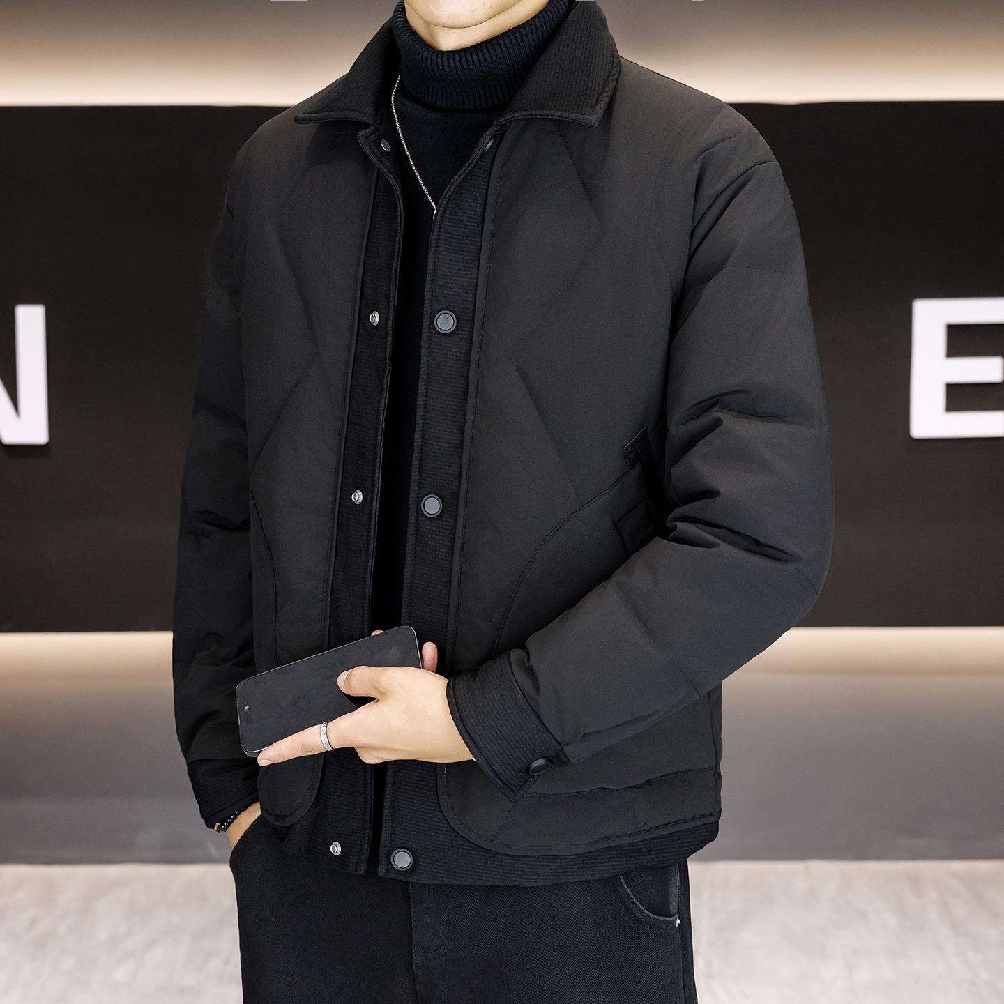 【新标50绒可】假两件户外立领立领羽绒服男1061-1P140，男装羽绒服，星座1411A