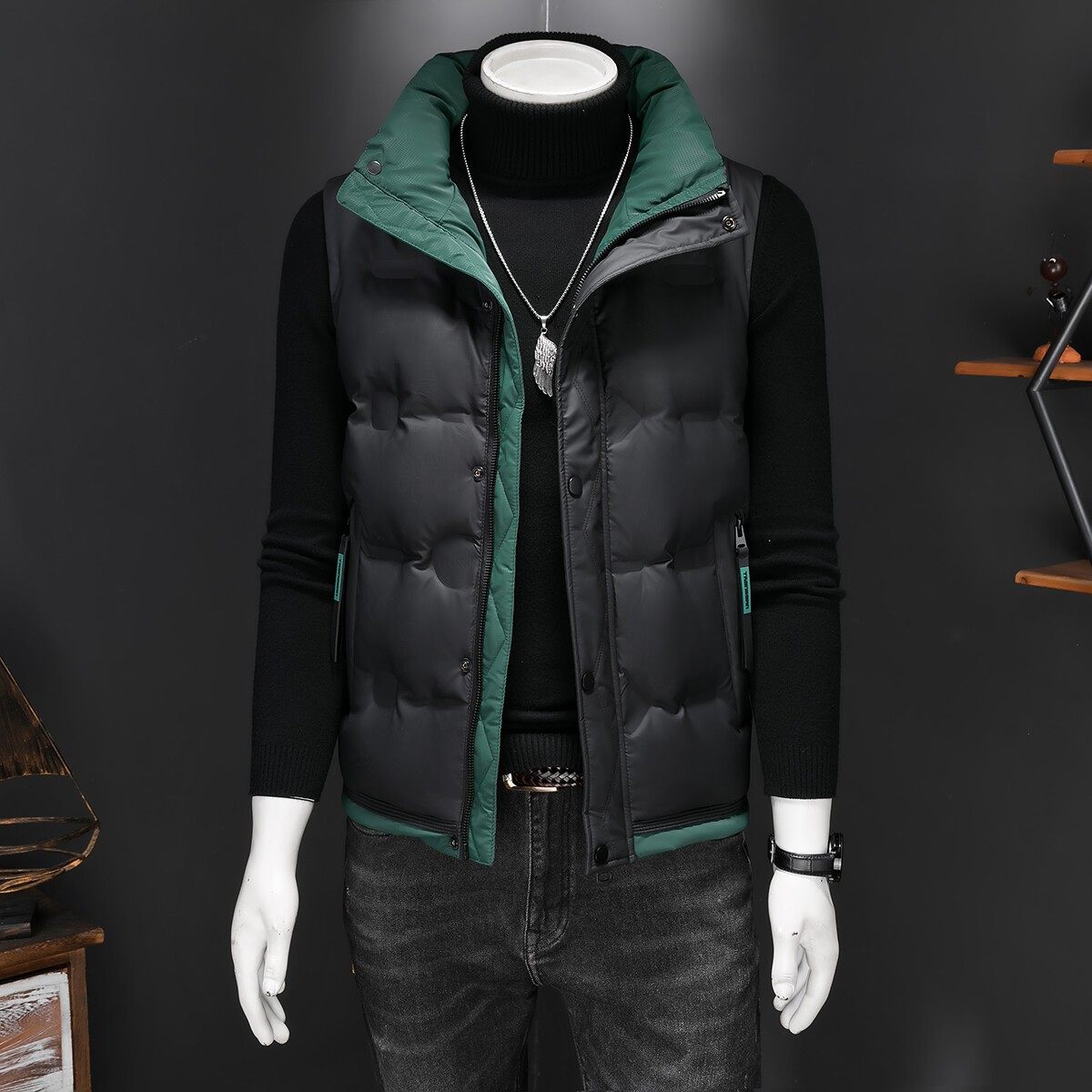 羽绒马甲男士2025年冬季新款加厚保暖坎肩马夹休闲背心外835P80，男装背心/马甲，星座1411A