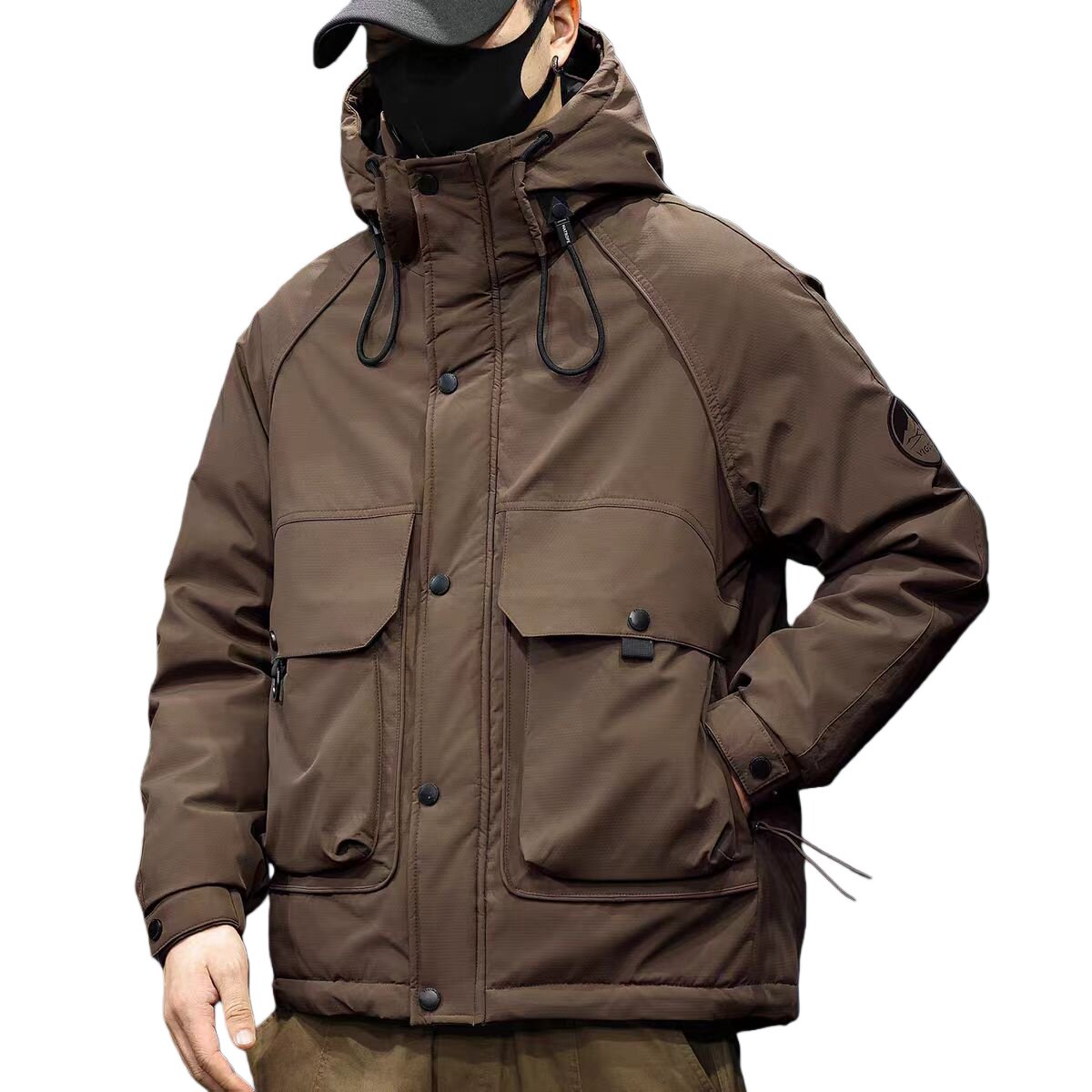 【50绒有报告】户外工装连帽工装男士羽绒服1078-1P170,男装羽绒服,星座1411A