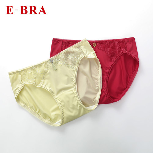 安莉芳官方E-BRA性感睫毛蕾丝弹力冰丝内裤低腰三角裤女K300288