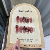 穿戴甲猫眼穿戴甲指甲贴片纯手工半手工美甲假指甲重工3027款 式