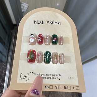 穿戴甲猫眼穿戴甲指甲贴片纯手工半手工美甲假指甲5205