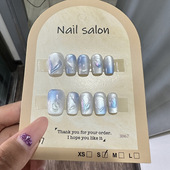 穿戴甲猫眼穿戴甲指甲贴片纯手工半手工美甲假指甲3067