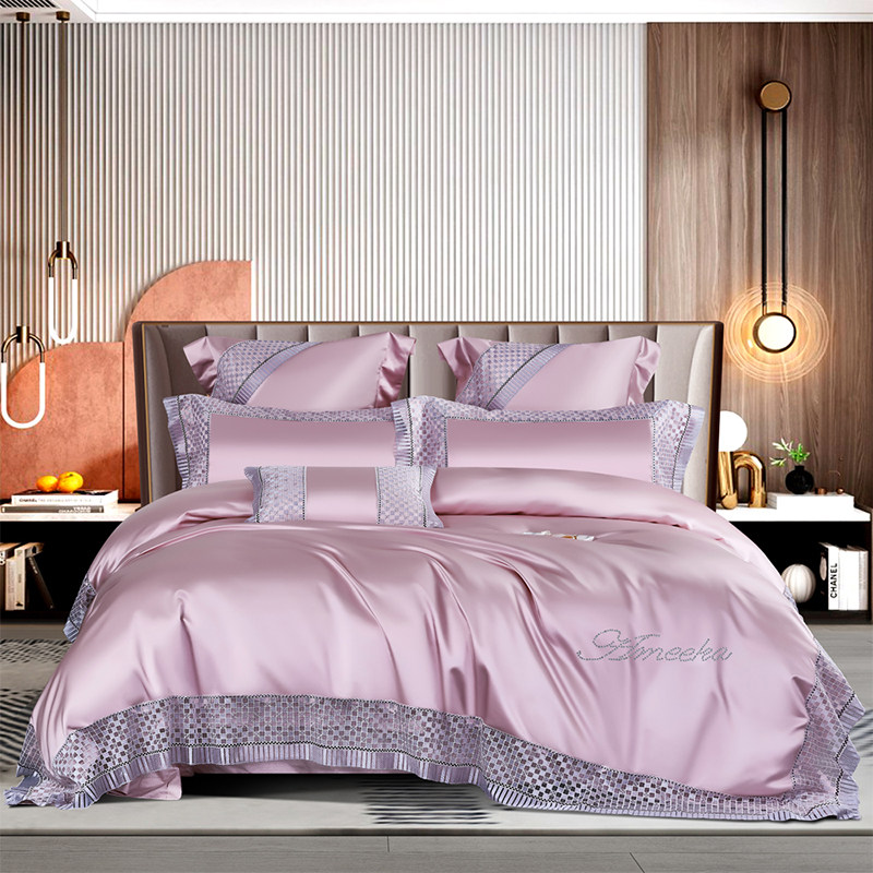 欧美式奢华高档全棉床单四件套高端蕾丝别墅样板房被套六八件套