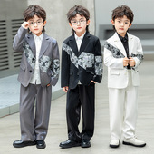 英伦帅气休闲主持人演出服小西服花童礼服 男童春秋款 儿童西装 套装