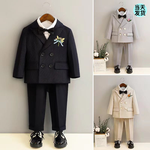 男童周岁礼服英伦花童小西服春秋