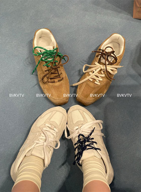 BVKVTV渠道订单！自留款复古系带阿甘鞋系带运动鞋德训鞋