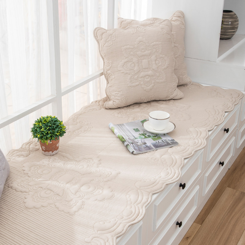 韩国高档莫代尔飘窗垫卧室阳台垫客厅四季通用防滑欧式榻榻米坐垫