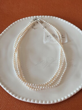 NGTC珍珠鉴定师严选天然淡水极光baby珍珠项链锁骨链白搭显白轻奢