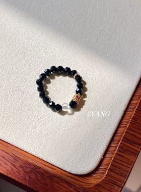 澜山水晶戒指招财喜金水