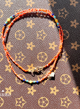 澜山能量显白项链南红喜火