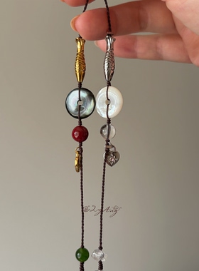 2YANG原创设计不语新中式天然白蝶贝母平安扣手链女百搭简约