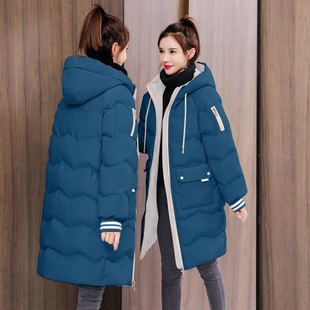 棉衣女中长款2026新款秋冬装韩版宽松大码棉袄面包服外套潮百搭款