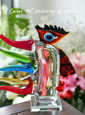 人间遗珠天使之翼琉璃人脸摆件