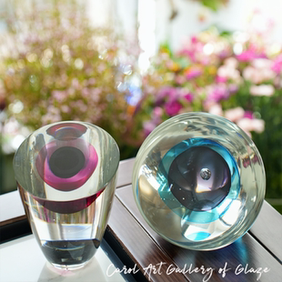 饰 卡罗尔carol现代轻奢摆件异型反影琉璃摆件艺术抽象原创家局装