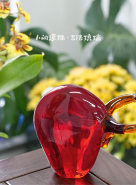 人间遗珠红公牛琉璃摆件