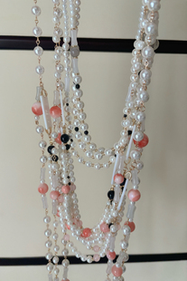 日常双层项链明制汉服马面裙配饰品长款毛衣链十三余今时兔同款