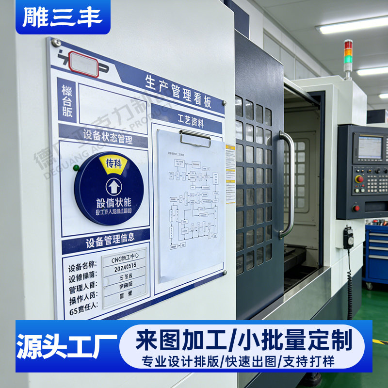 注塑机生产管理看板标识牌工厂机器设备信息牌机台编号状态公示栏