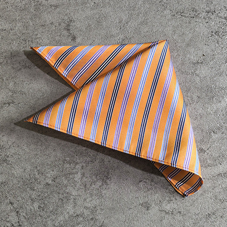 正装商务风婚礼新郎条纹口袋巾