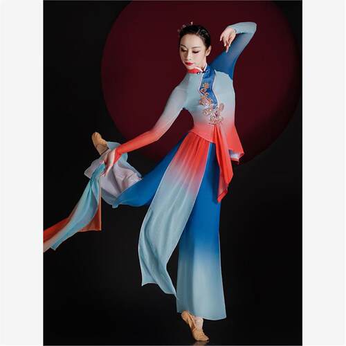 古典舞演出服飘逸2025新款胶州秧歌舞蹈服广场扇子舞伞舞国风套装