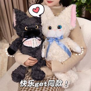 跨境新款 可愛(ài)德文貓玩偶卡通德文貓咪毛絨玩具公仔送女友生日禮物