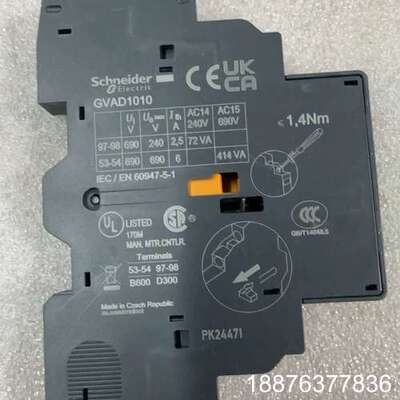 正品 GVAD1010 辅助触头模块，产品全新无包装，议价