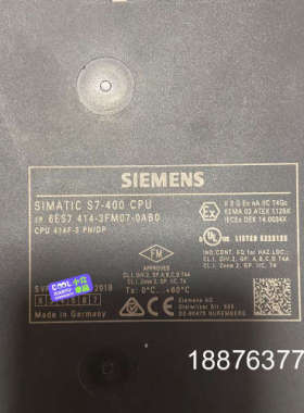 6ES7414-3FM07-0AB0二手裸机现货。议价