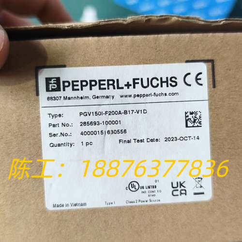 德国倍加福PGV150I-F200A-B17-V1D全新原装议价