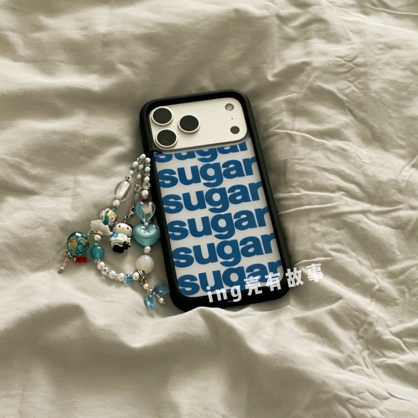 WF手机壳sugar蓝色糖果适用苹果18Promax/iPhone17pro新款/16/15/14/13/12个性时尚欧美ins风防摔套保护硬壳