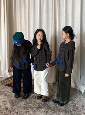 yummyrocky亲子细坑条100棉A类灯芯绒亲肤百搭直筒裤