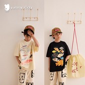 yummyrocky100%有机棉3D数码 直喷印花A类儿童短袖 T夏