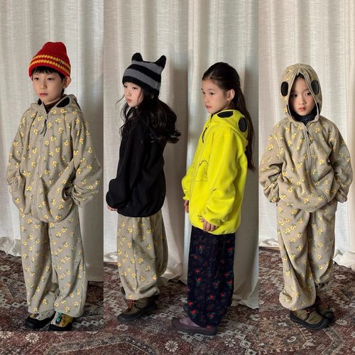 yummyrocky进口机刺绣永久抑菌抓绒奥特曼外套/碎花外套/碎花卫裤