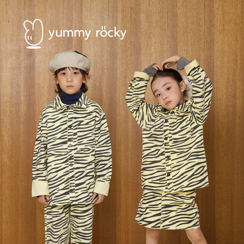 【换季优惠不.退换777】yummyrocky撞色印花斑马纹外套/长裤/短裙