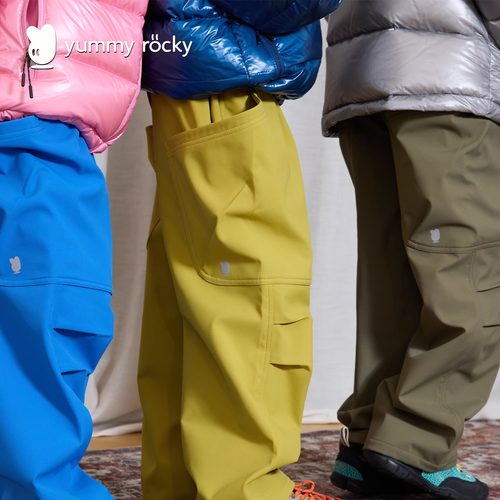 yummyrocky户外软壳内里雪地绒抗静电防水保暖耐磨登山裤