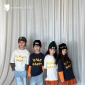 新款 yummyrocky儿童拼接长袖 T恤2026春季 小众设计假两件亲子上衣