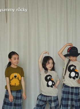 yummyrocky【UPW大厂纱线】提花动物针织短袖夏季薄款T恤