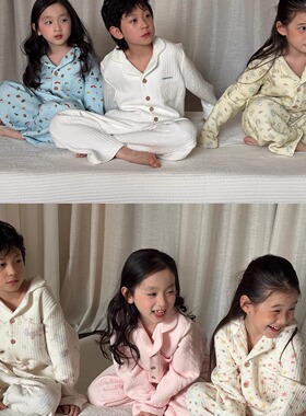 【无补】yummyrocky进口机刺绣/环保满印100棉夹棉居家棉服套装