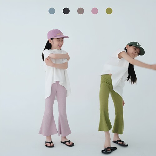 夏季女童薄款修身喇叭裤多色